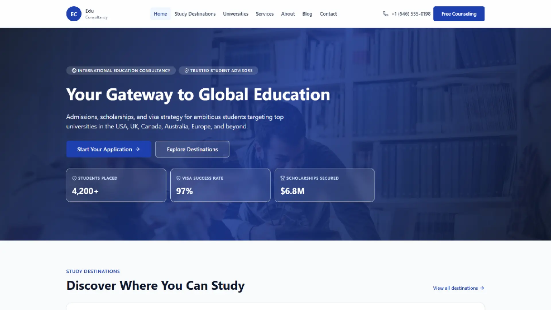 Edu Consultancy: Study Abroad Platform Case Study